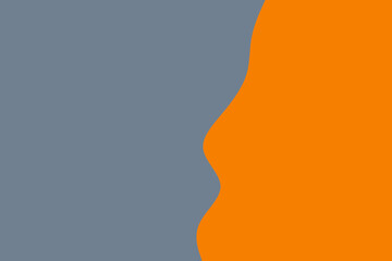 A modern abstract background featuring a dynamic wavy orange and grey color block design, perfect for contemporary digital presentations and graphic resource needs.