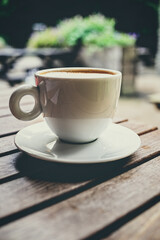 Coffee break on a sunny day. Relax and recharge.