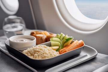Sensory-Friendly Airline Meal with Couscous and Fresh Veggies — Calming and Mild In-Flight Dining