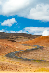 Namaskard or Hverarönd.
Námaskarð is a narrow geothermal pass between the mountains Námafjall and Dalfjall in North East Iceland.