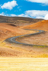 Namaskard or Hverarönd.
Námaskarð is a narrow geothermal pass between the mountains Námafjall and Dalfjall in North East Iceland.