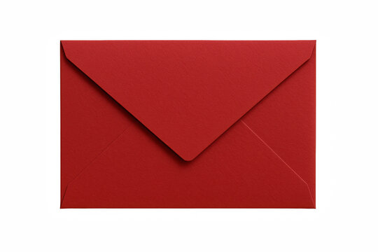 Elegant Red Textured Envelope Presented Against a Stark Black Background, Evoking a Sense of Sophistication and Communication