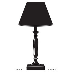 Obraz premium Elegant table lamp with a classic design, providing soft illumination for a cozy atmosphere isolated on white background