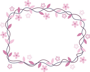 pink floral frame