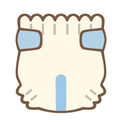 かわいいベビー用オムツのアイコンイラスト素材