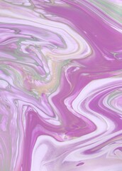 Creative marble abstract hand painted background, violet and purple texture. Royal purple marble background with rich violet and green veining, luxurious elegance. Original artwork photo of marble ink