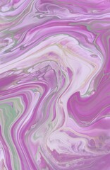 Creative marble abstract hand painted background, violet and purple texture. Royal purple marble background with rich violet and green veining, luxurious elegance. Original artwork photo of marble ink