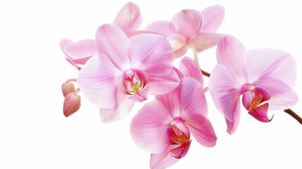 Obraz premium Elegant White Background Flower Still Life Art Photography: Capturing the Timeless Beauty of Blooms, From Delicate Petals to Vibrant Hues – A Fusion of Minimalism and Artistry for Galleries, Home Deco