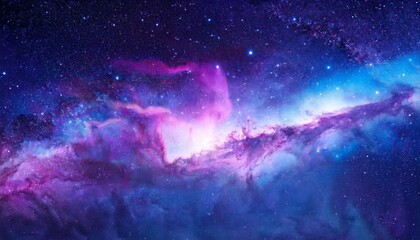 Obraz premium wallpaper galaxy nebula purple blue background stars explosion system futuristic texture colorful exploration sky star night dark space abstract starry astronomy universe astrology