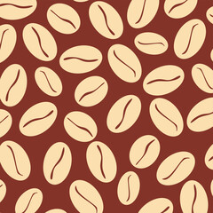 Seamless pattern with coffee beans. Seamless pattern wallpaper, coffee beans design, vector background