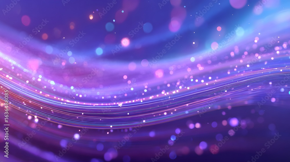 Aufkleber abstract design with swirling lines and glowing particles.