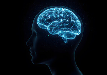 Brain head mind intelligence science technology ai neural network thinking memory learning concept idea