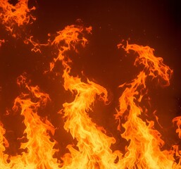 fire on black background