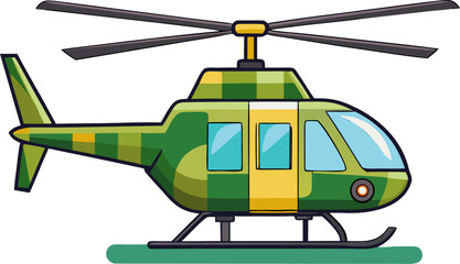 military helicopter vector illustration © Natasa Akter 