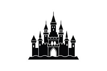 Fototapeta premium Majestic Castle Silhouette Design