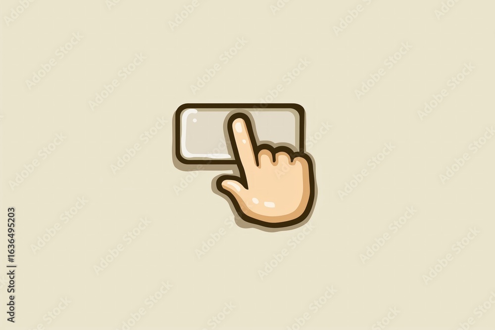 Poster close-up of an index finger pressing a key on a keyboard, symbolizing communication and technology. 