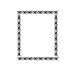 tribal frame ornament
