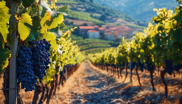 Douro Valley Wine Region In Porto, Portugal: Ancient Vineyards Growing Red Wine Grapes In The Heart Of Europe