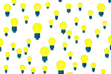 Lamps yellow pattern.Electric lamps provide light