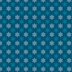 Snowflake Pattern on Teal Background