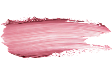 A dusty rose dry paint swipe with minimal saturation and scratchy bristle streaks on a white background