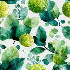 bright seamless durian pattern. vector illustration of fruit. print for fabric and paper design.