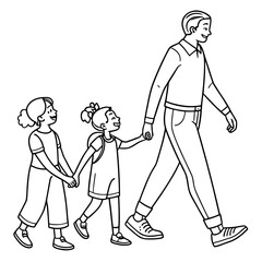 man and woman walking