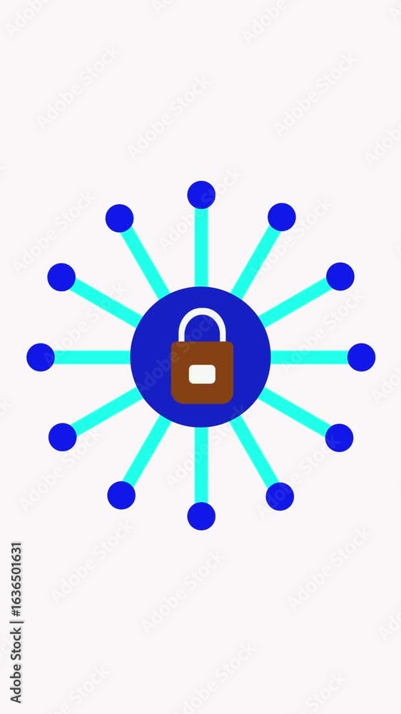 Aufkleber animated safe secure lock technology showing digital security, encryption, and protection for modern