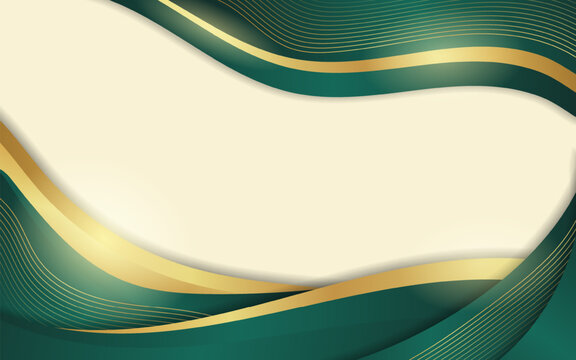 Green Gold Premium Certificate Background