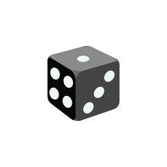 Lucky dice icon flat illustration. dice on white background
