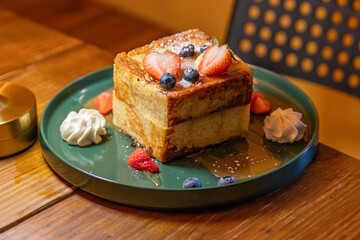 An exquisite salted caramel French toast