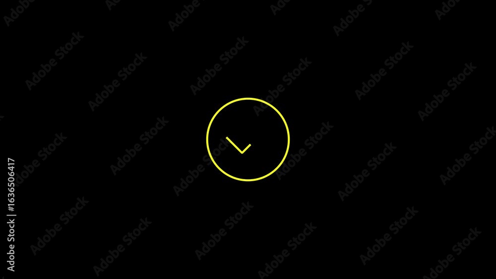 Poster check mark animation icon. correct, update sign, approved tick mark icon animation on black backgrou