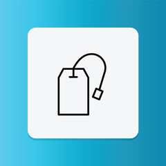 Tea bag brewing icon.