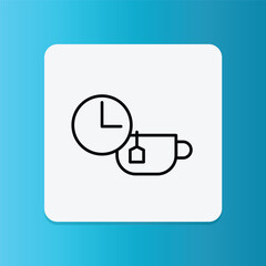 Tea brewing timer icon vector