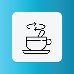 Swirling coffee cup icon.