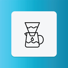 Pour over coffee pot icon.