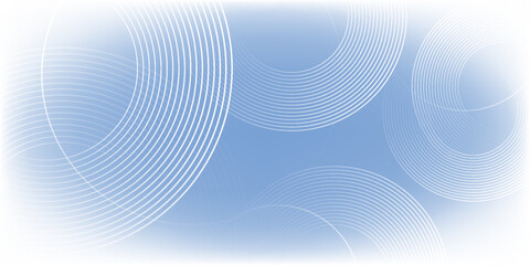 Naklejka premium Abstract blue background with circle lines shape. Modern future digital technology concept. eps 10