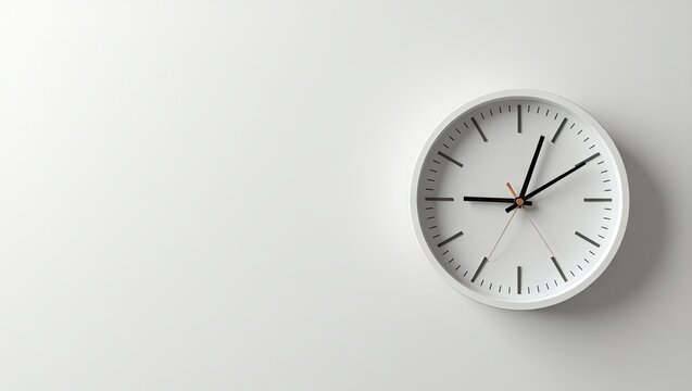 White wall clock against a plain white background.