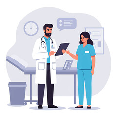 Fototapeta premium business man and woman in office