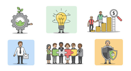 Visualizing Business Growth Innovation and Teamwork