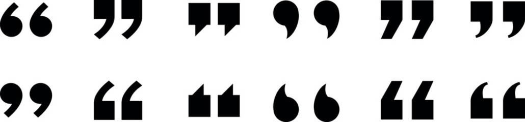Quotation Marks and Punctuation Symbols Vector Set