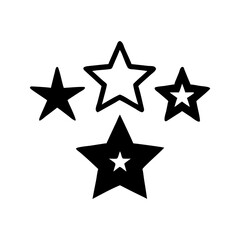 Fototapeta premium Black Star Line Icon template