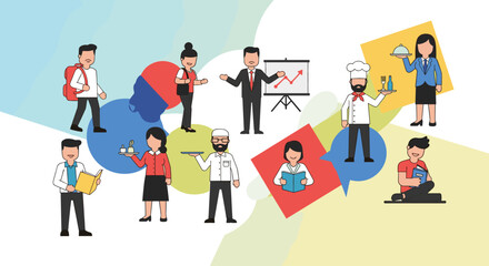 Diverse Professionals Working Together Building Ideas and Sharing Knowledge