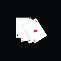 Canasta Card Game Four Playing Cards Isolated