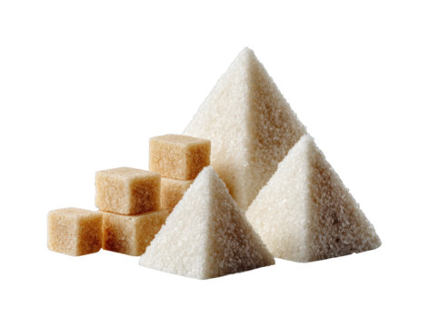 Sculpting sugar cubes and pyramids kitchen food culinary creativity isolated on transparent background, png