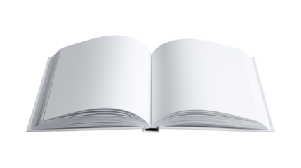 Open book with blank pages for education and back to school concepts