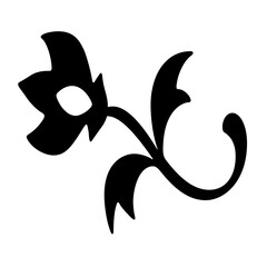 Black Leaf Vector Illustration