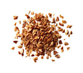 Chopped pecans for baking and cooking kitchen ingredient culinary uses isolated on transparent background, png
