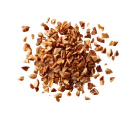 Chopped pecans for baking and cooking kitchen ingredient culinary uses isolated on transparent background, png