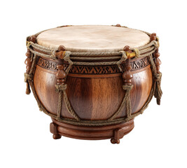 Cultural performance featuring traditional drum ethnic festival music event isolated on transparent background, png